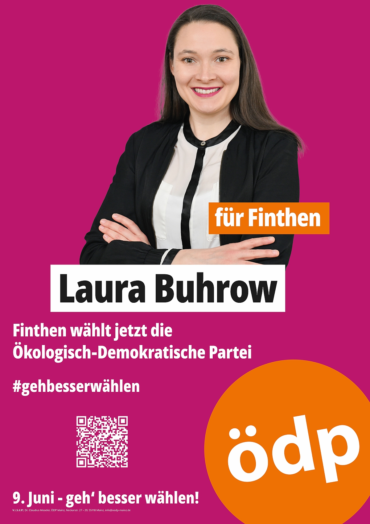 Wahlplakat Laura Buhrow
