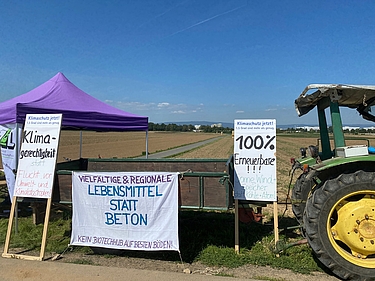 Demo für den Erhalt des besten Böden im Bretzenheimer Feld
